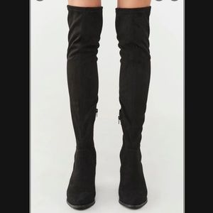 NWOT Forever 21 Faux Suede Over The Knee Boots